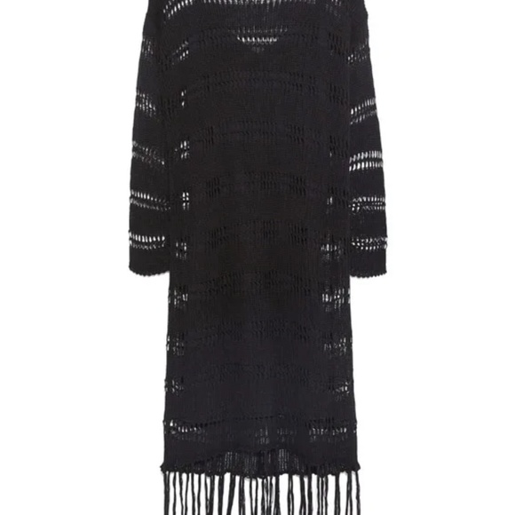 NWT Zara Fringe Crochet Dress Sz. L - Picture 2 of 6